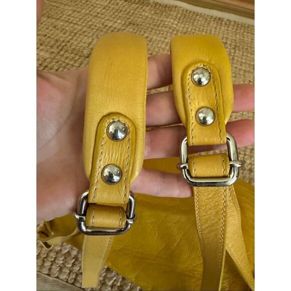 Opelle Mustard Yellow Genuine Leather Backpack Sling Bag Women Zip Closure main image 5